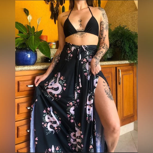 Pants - Witchy boho serpent palazzo pants